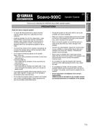 Yamaha Soavo-900-C - Owners Manual 